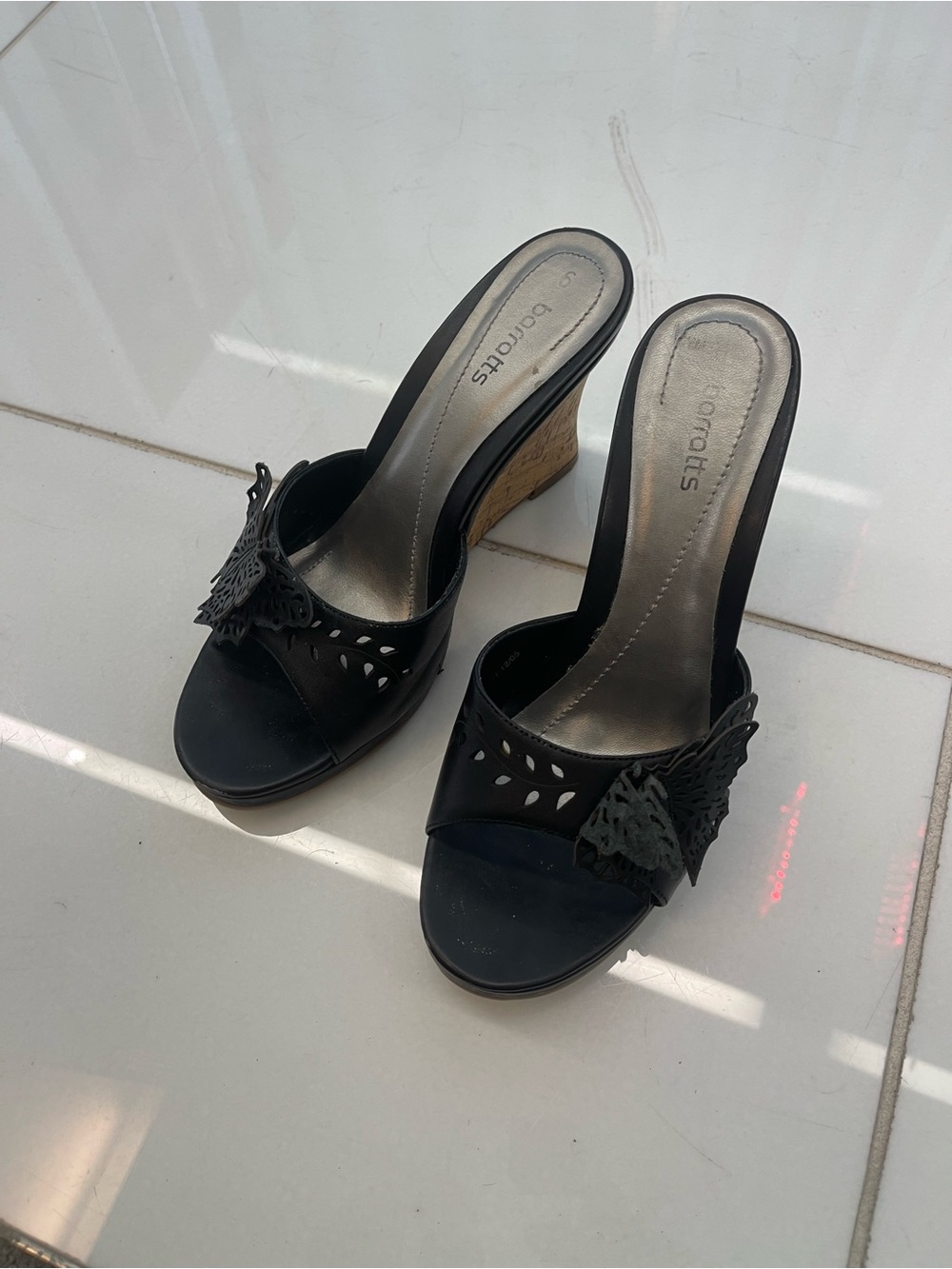Early 2000s Vintage Wedge Mules